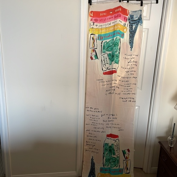 Kate Spade beige Paris theme scarf/wrap - Picture 3 of 3